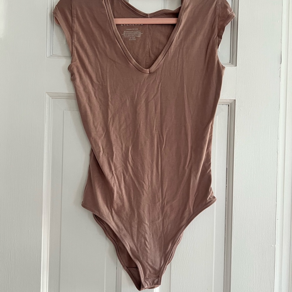 Everlane Pink Fitted Bodysuit
